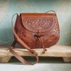 Tooled Garden Saddle Bag